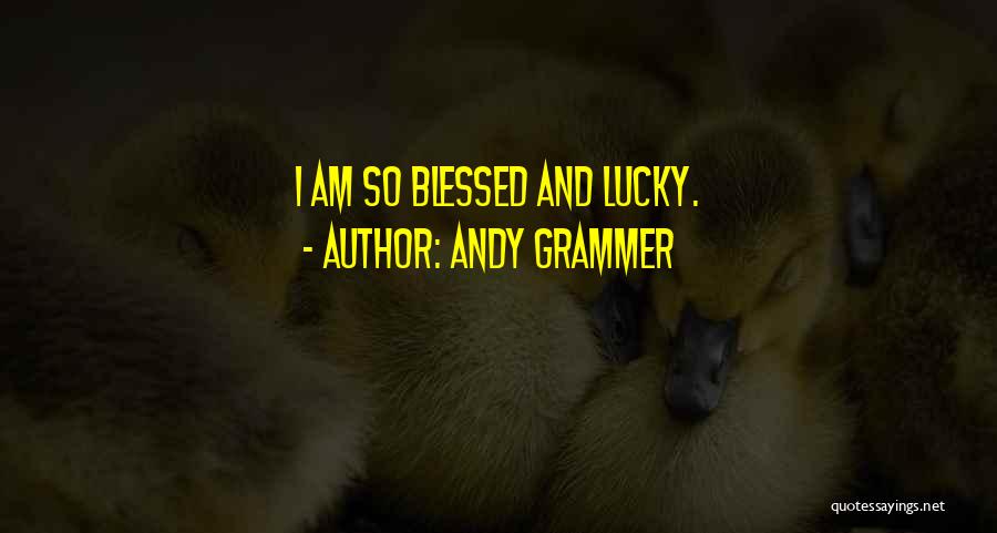 I Am Blessed Quotes By Andy Grammer