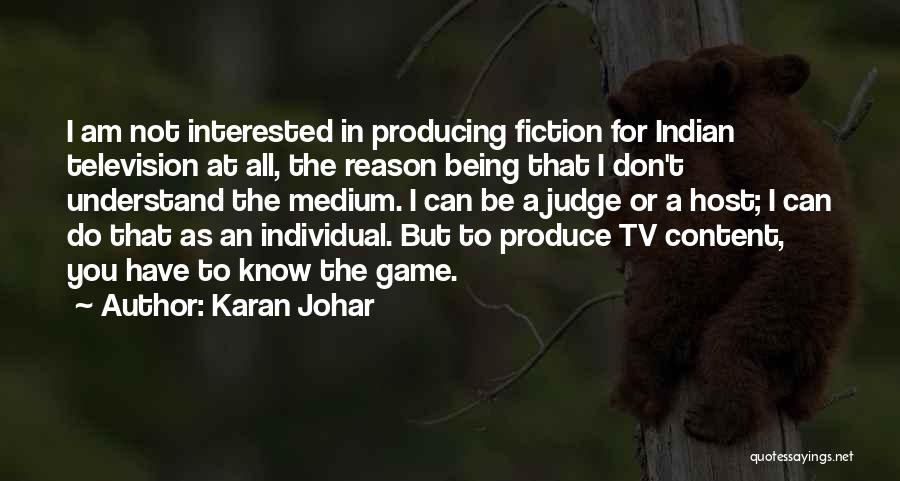 I Am Game Quotes By Karan Johar