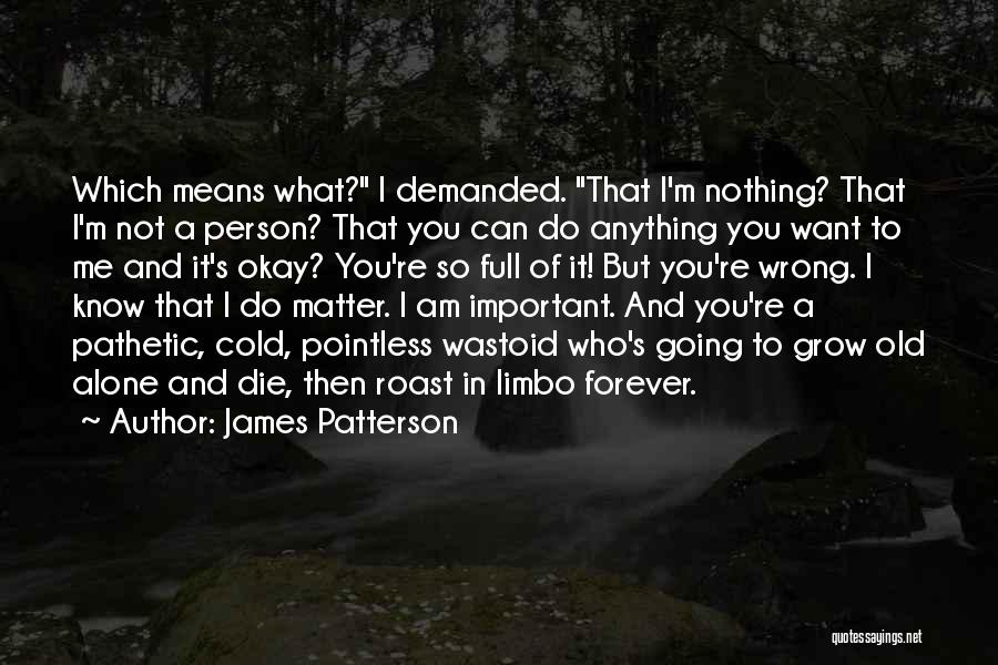 I Am Going To Die Alone Quotes By James Patterson