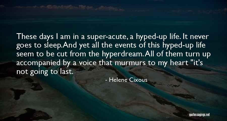 I Am Going To Sleep Quotes By Helene Cixous