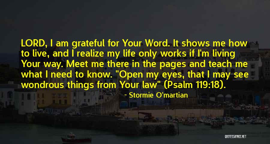 I Am Grateful For My Life Quotes By Stormie O'martian