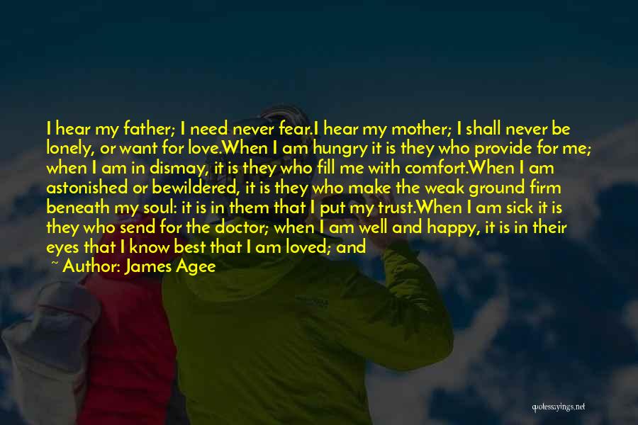 I Am Happy Love Quotes By James Agee