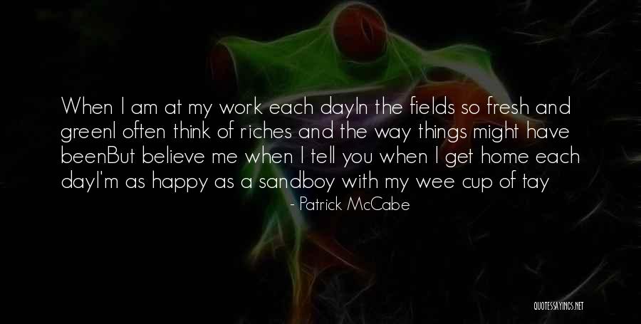 I Am Happy With You Quotes By Patrick McCabe