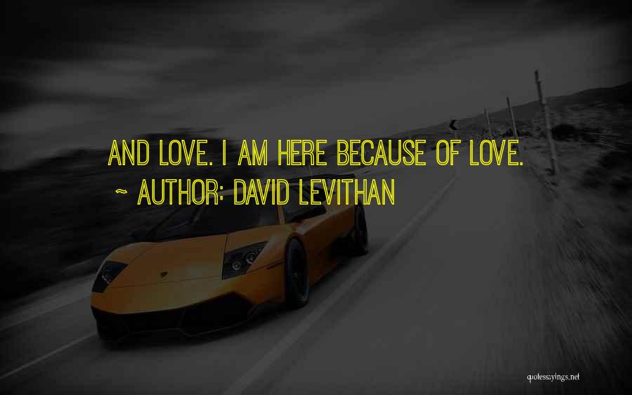 I Am Here Because Quotes By David Levithan