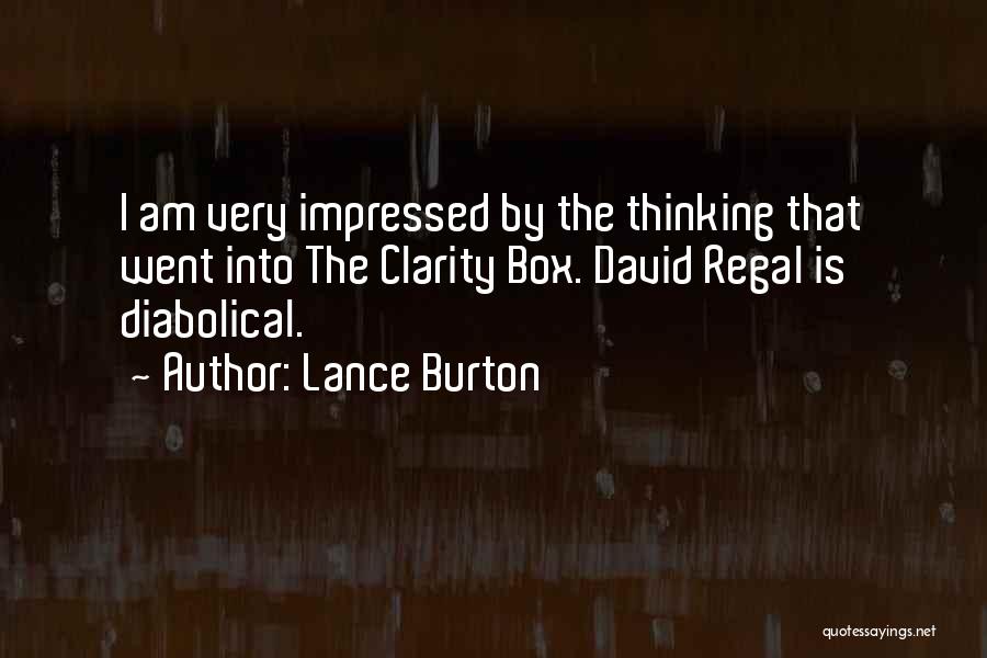 I Am Impressed Quotes By Lance Burton