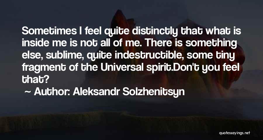 I Am Indestructible Quotes By Aleksandr Solzhenitsyn