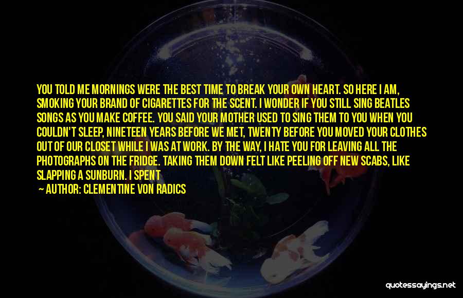 I Am Leaving You Quotes By Clementine Von Radics