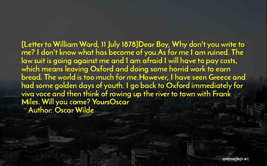 I Am Leaving You Quotes By Oscar Wilde