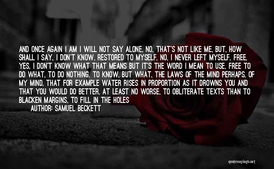 I Am Like Water Quotes By Samuel Beckett