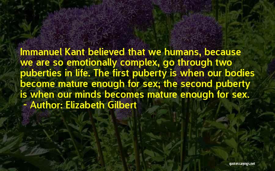 I Am Mature Enough Quotes By Elizabeth Gilbert