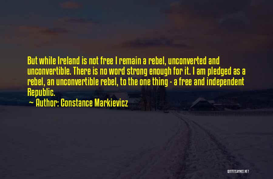 I Am No One Quotes By Constance Markievicz