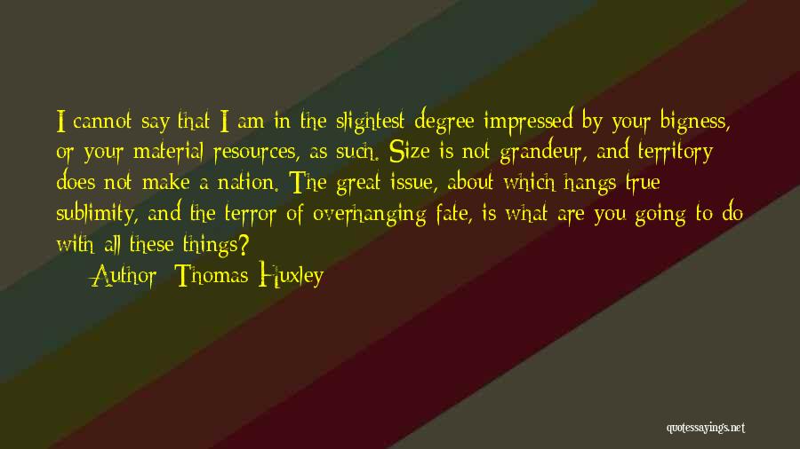 I Am Not Impressed Quotes By Thomas Huxley