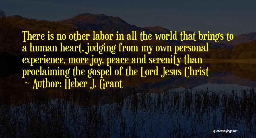 I Am Not Judging You Quotes By Heber J. Grant