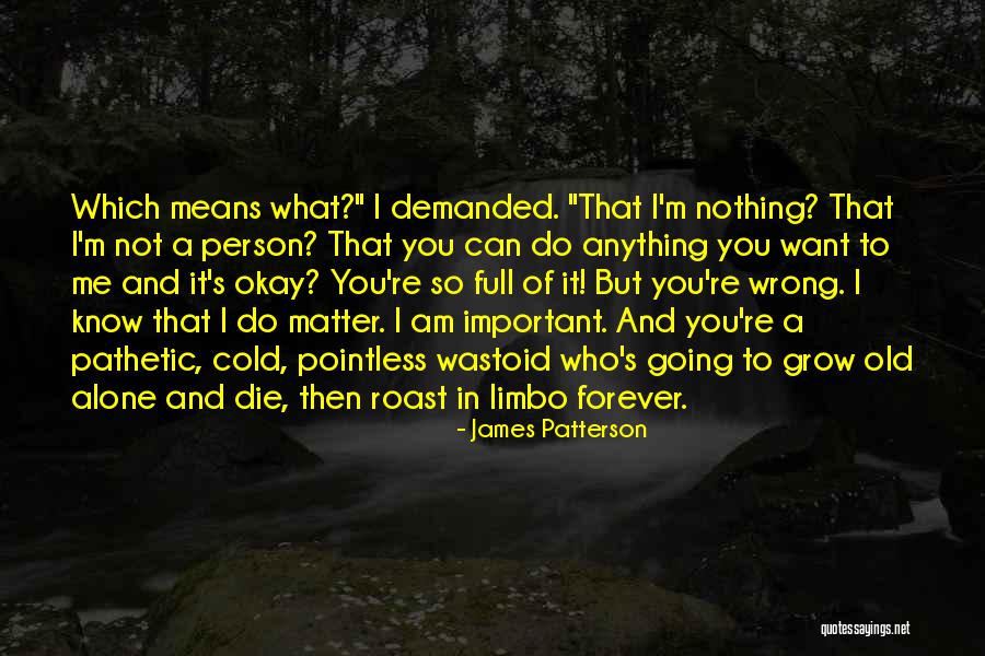 I Am Not Pathetic Quotes By James Patterson I Am Not Pathetic Quotes By James Patterson