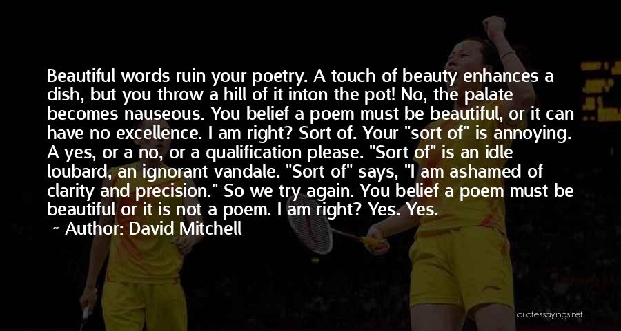 I Am Not So Beautiful Quotes By David Mitchell