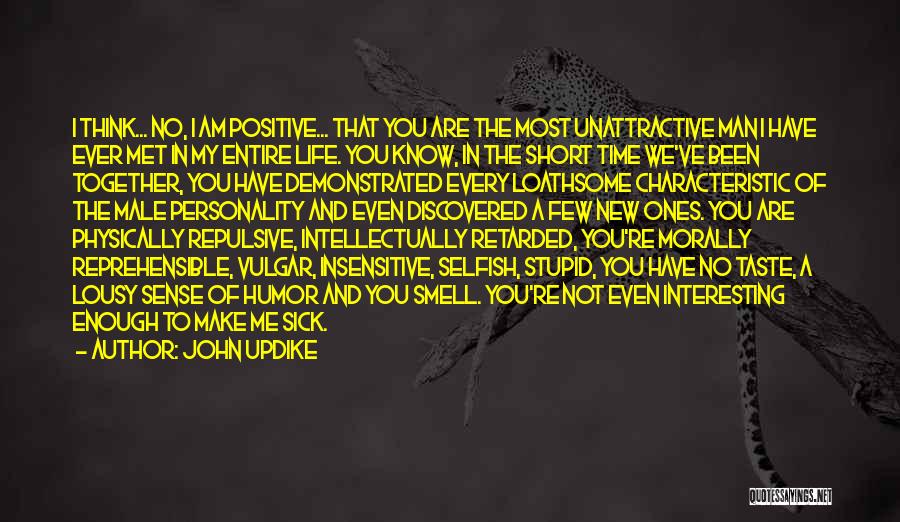 I Am Not Stupid Quotes By John Updike