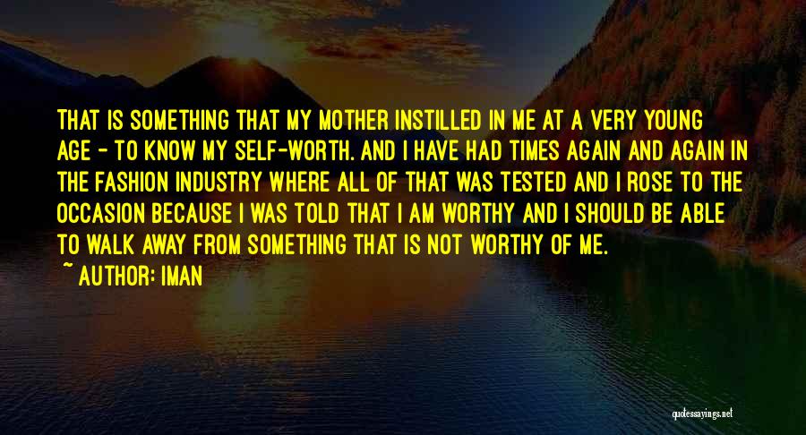 I Am Not Worthy Quotes By Iman