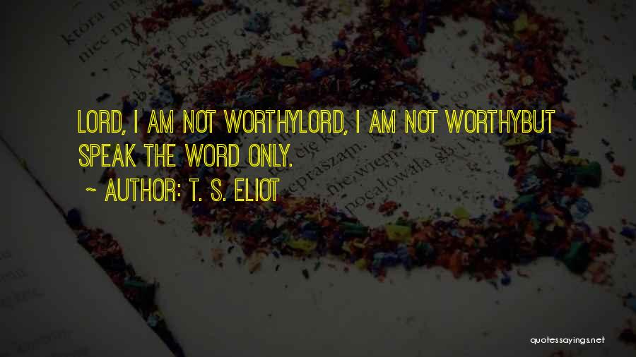 I Am Not Worthy Quotes By T. S. Eliot