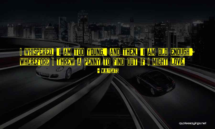 I Am Old Enough Quotes By W.B.Yeats I Am Old Enough Quotes By W.B.Yeats