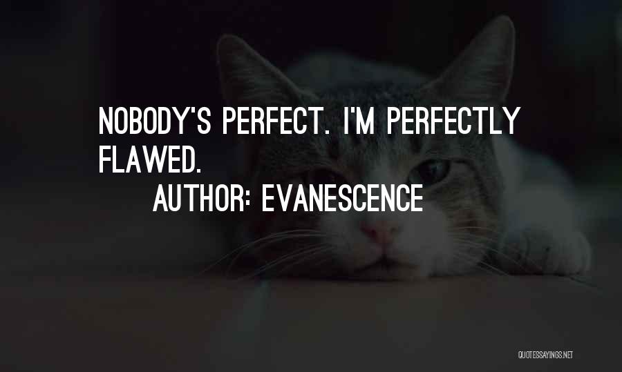 I Am Perfectly Flawed Quotes By Evanescence
