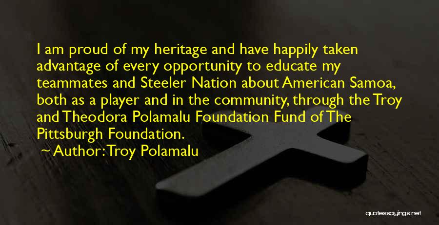 I Am Player Quotes By Troy Polamalu