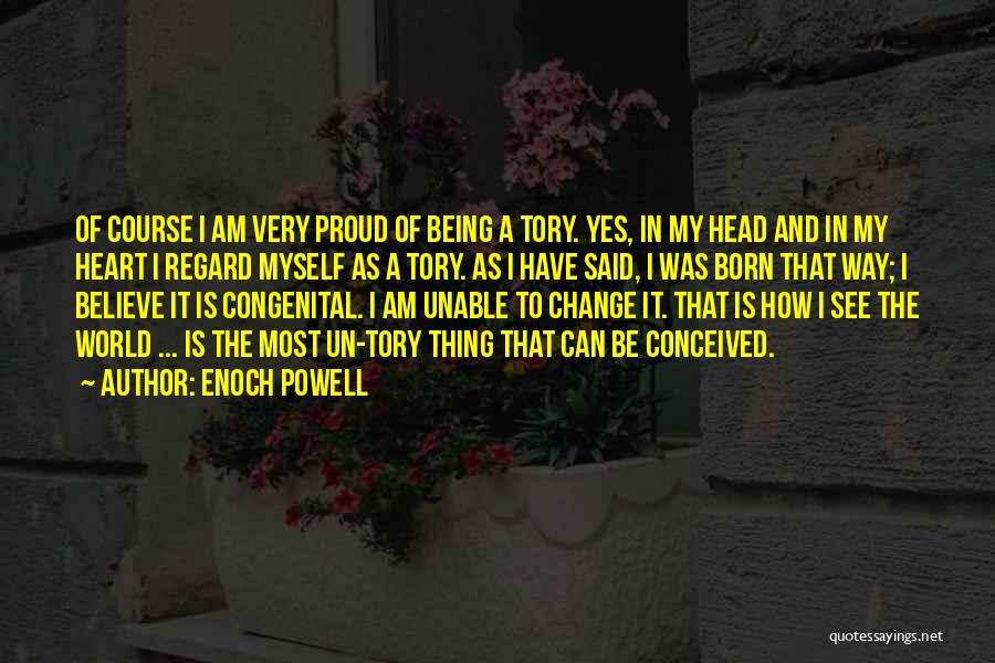 I Am Proud Of Myself Quotes By Enoch Powell