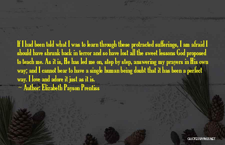 I Am Single Love Quotes By Elizabeth Payson Prentiss