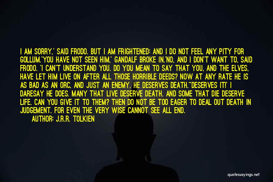 I Am Sorry Quotes By J.R.R. Tolkien