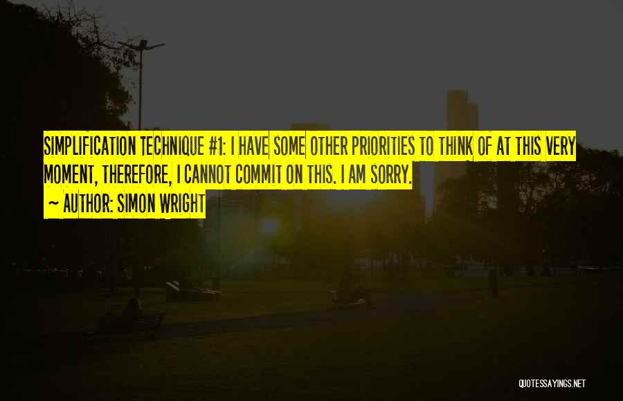 I Am Sorry Quotes By Simon Wright