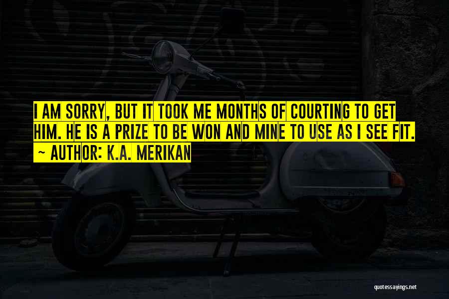 I Am Sorry To Him Quotes By K.A. Merikan