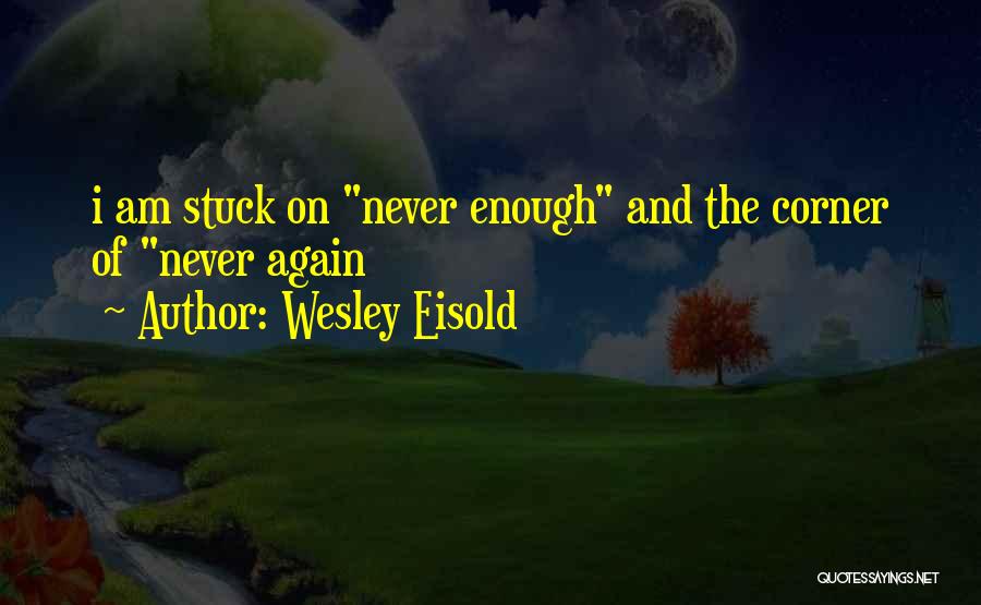 I Am Stuck Quotes By Wesley Eisold