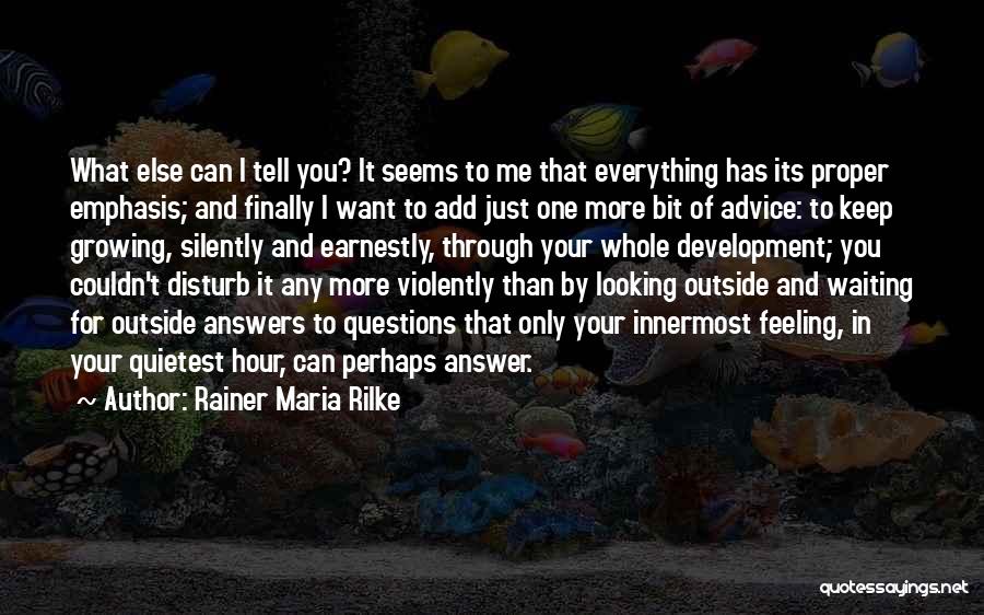 I Am Waiting For Your Answer Quotes By Rainer Maria Rilke