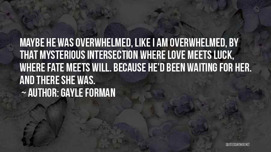 I Am Waiting Love Quotes By Gayle Forman I Am Waiting Love Quotes By Gayle Forman