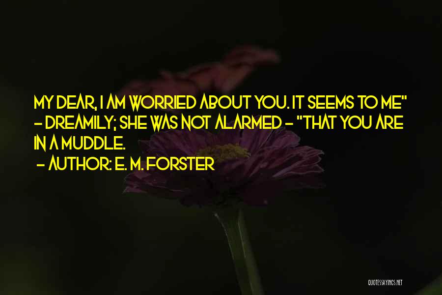 I Am Worried About You Quotes By E. M. Forster