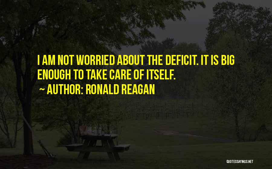 I Am Worried Quotes By Ronald Reagan