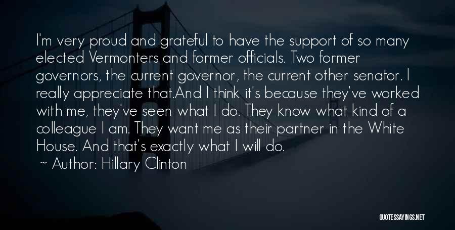 I Appreciate Your Support Quotes By Hillary Clinton