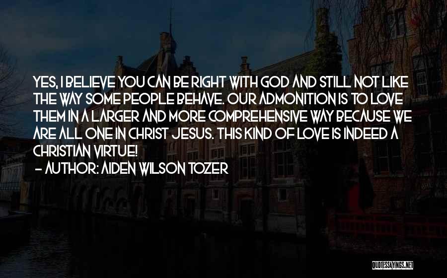 I Believe In You Jesus Quotes By Aiden Wilson Tozer