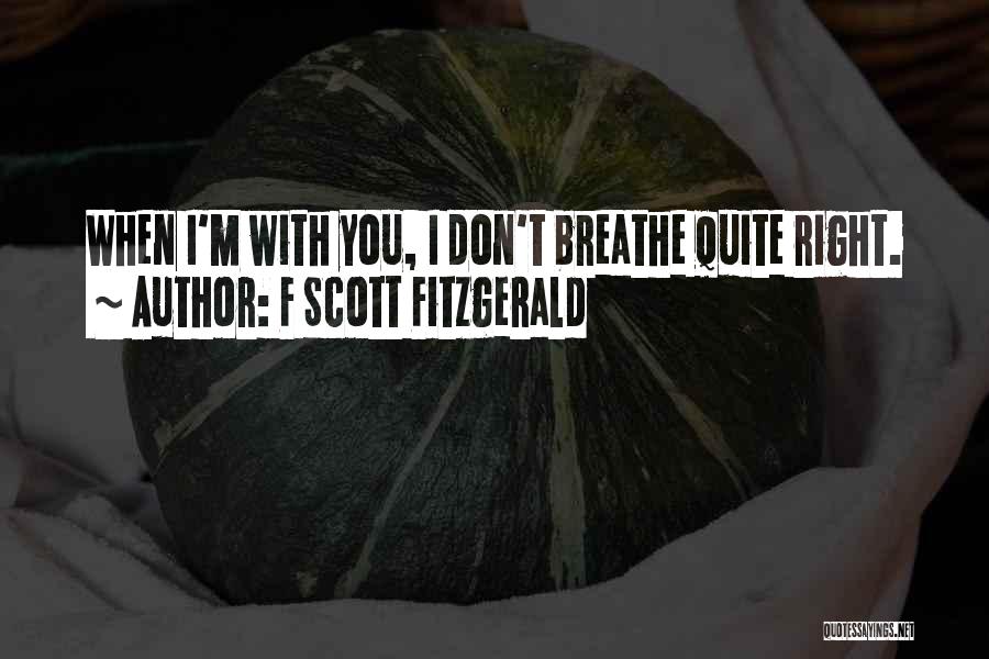 I Breathe Quotes By F Scott Fitzgerald