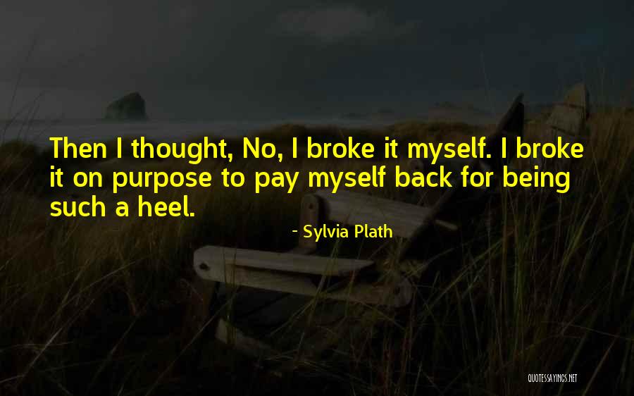 I Broke Myself Quotes By Sylvia Plath I Broke Myself Quotes By Sylvia Plath