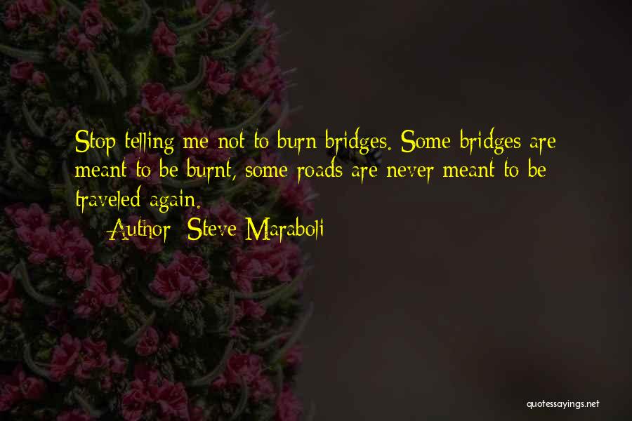 I Burn Bridges Quotes By Steve Maraboli