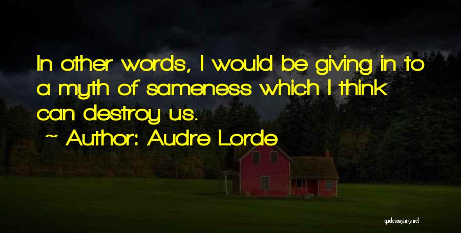 I Can Destroy Quotes By Audre Lorde