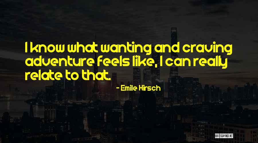 I Can Relate Quotes By Emile Hirsch