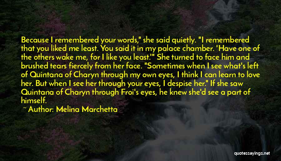 I Can See Through Your Eyes Quotes By Melina Marchetta