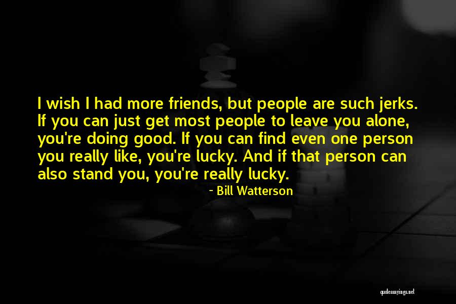 I Can Stand Alone Quotes By Bill Watterson