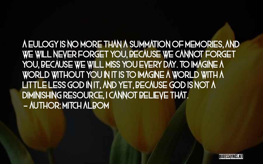 I Cannot Forget You Quotes By Mitch Albom