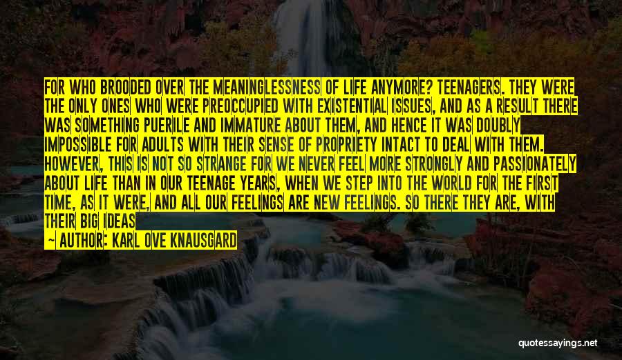 I Can't Deal With Life Anymore Quotes By Karl Ove Knausgard