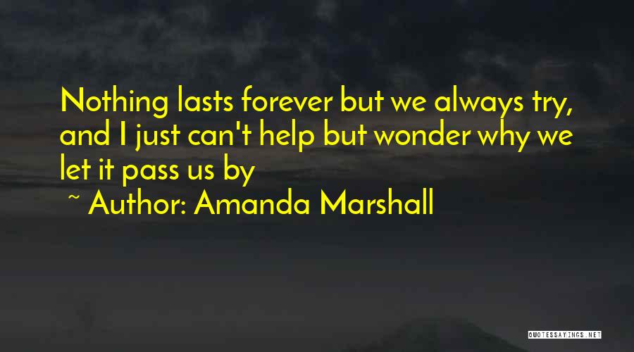 I Can't Help But Wonder Quotes By Amanda Marshall