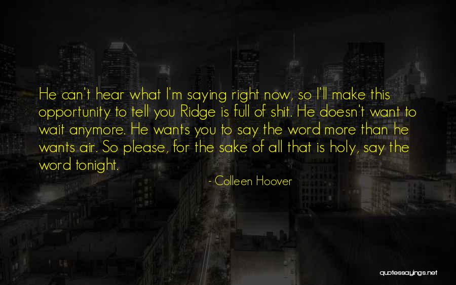 I Can't Please You Quotes By Colleen Hoover