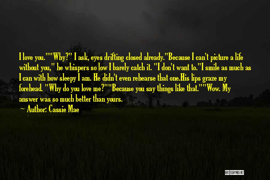 I Can't Smile Quotes By Cassie Mae