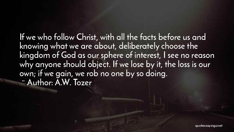 I Choose God Quotes By A.W. Tozer